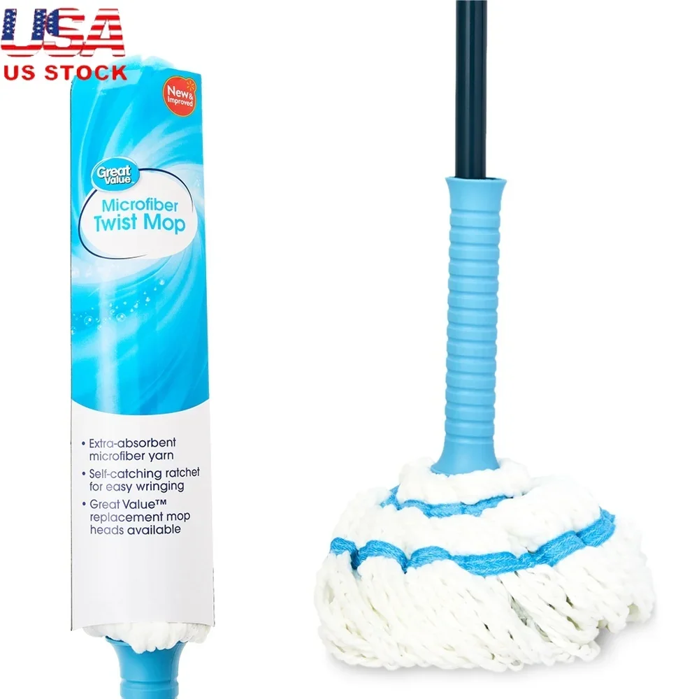 Mikrofaser-Drehmopp, selbstauswringende Ratsche, abnehmbarer Kopf, besonders saugfähig, einfache Aufbewahrung, sichere Hartholz-Fliesenoberflächen