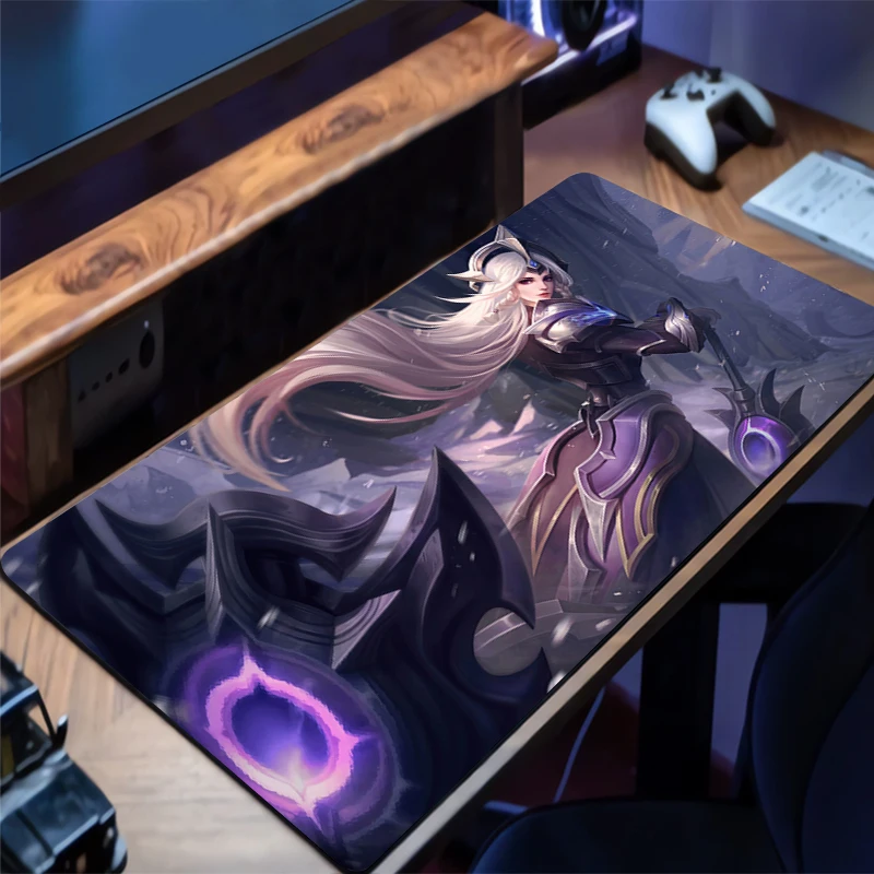 Коврик для мыши New League of Legends Leona, большой коврик для мыши, коврики для мыши, игровой офисный ковер для ноутбука, мягкий нескользящий коврик для мыши для настольного ПК, игр