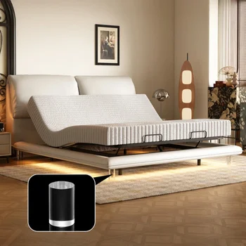 Pretty Modern White Double Bed Frame Mattress Elegant Loft Adjustable Bed Electric Adults Cama De Casal Bedroom Furniture Luxury