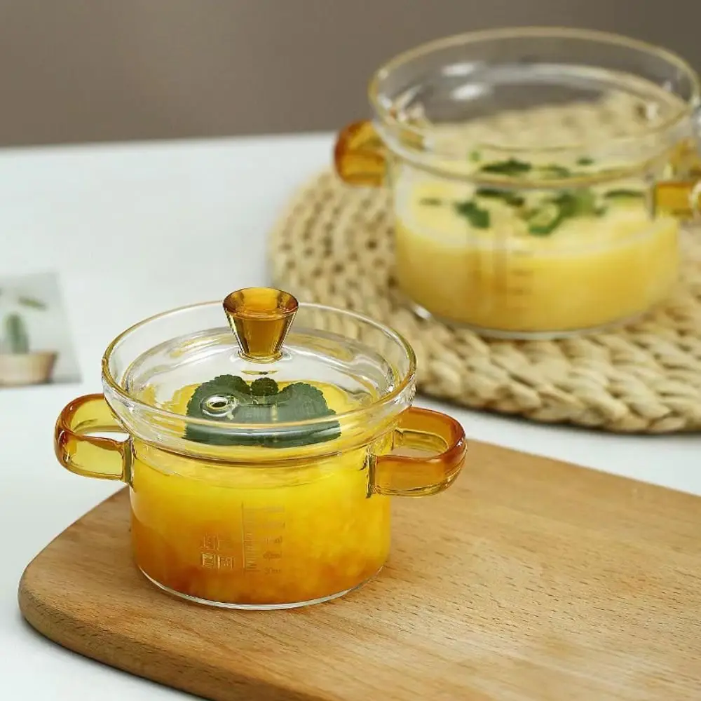 Cookware Glass Soup Pot Thickened Explosion-proof Glass Stockpot Heat-resistant Mini Vegetable