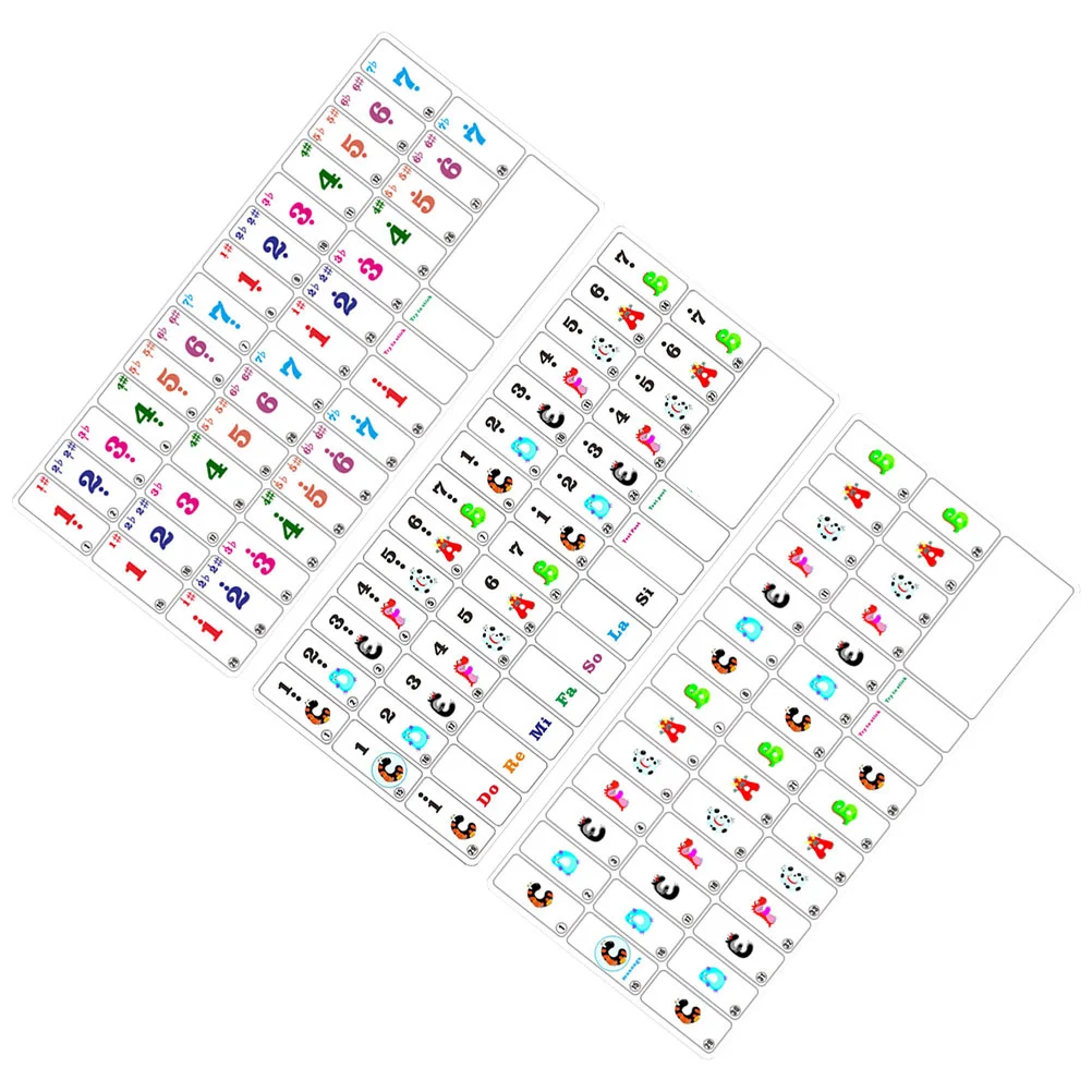 

3Pcs Piano Keyboard Note Strips Stickers Beginner Friendly Durable for Electronic Keyboard Learning Piano Stickers for Keys