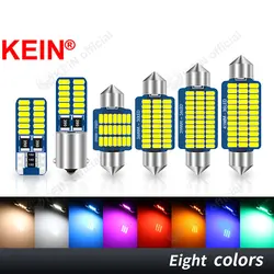 KEIN 2 шт. 12 В лампочка для салона автомобиля Led C5W C10W T10 светильник Festoon BA9S 31 мм 28 мм 31 мм 36 мм 39 мм 41 мм лампа теплый белый красный синий розовый