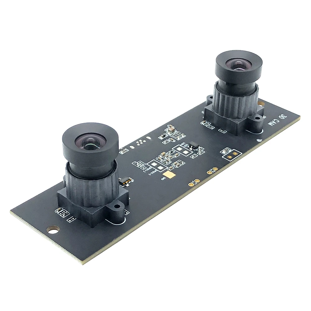 비왜곡 HD 유연한 동기화 스테레오 웹캠 MJPEG 30FPS 3D 비디오 VR 가상 현실용 USB 카메라 모듈