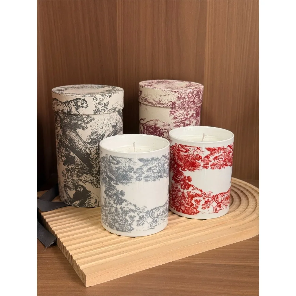 クラシック高級大豆椿セラミック大型円筒アロマキャンドルリビングルーム高級装飾高級ギフト