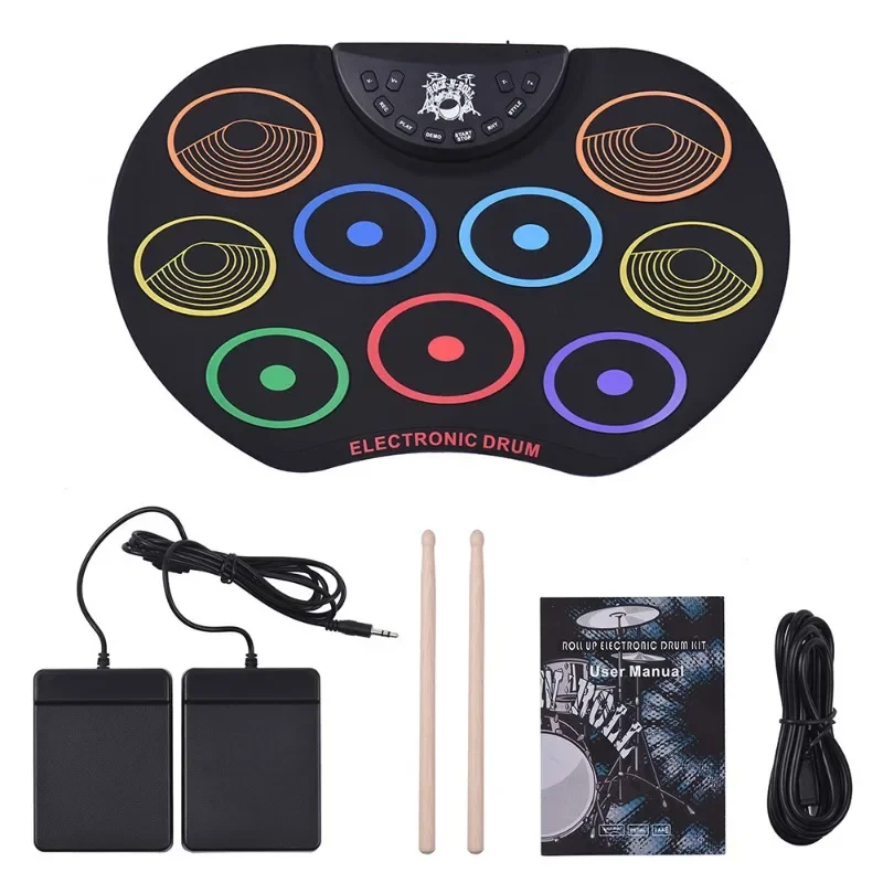 

Electronic Drum Color Hand Roll Drum Stand, Adult Without Horn, Children's Percussion Instruments Require External Horn