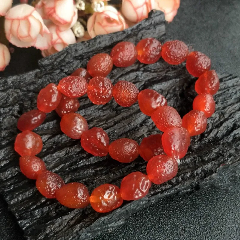 

Alashan Gobi JadeRaisin Agate Rough Stone Bracelet