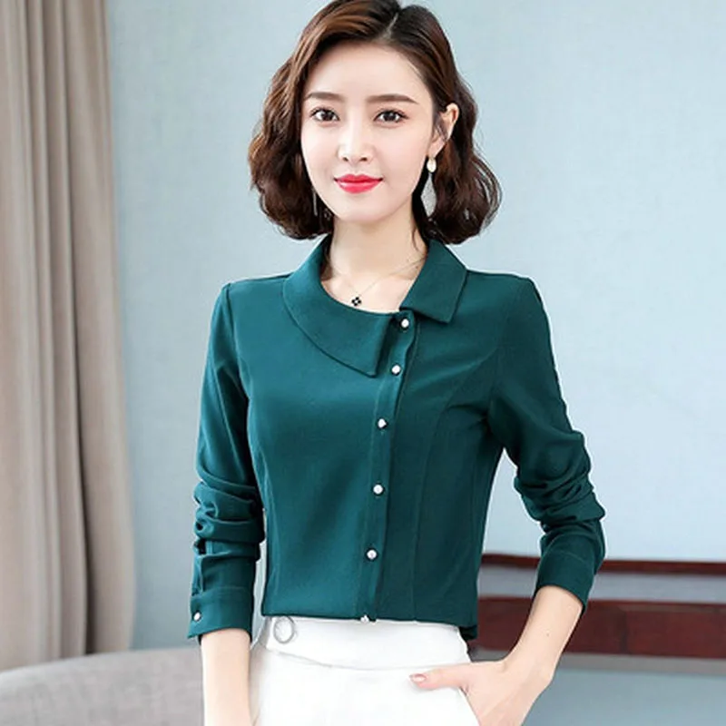 Elegant Skew Collar Spliced Button Asymmetrical Shirt Women\'s Clothing 2023 Autumn New Oversized Casual Tops Office Lady Blouse