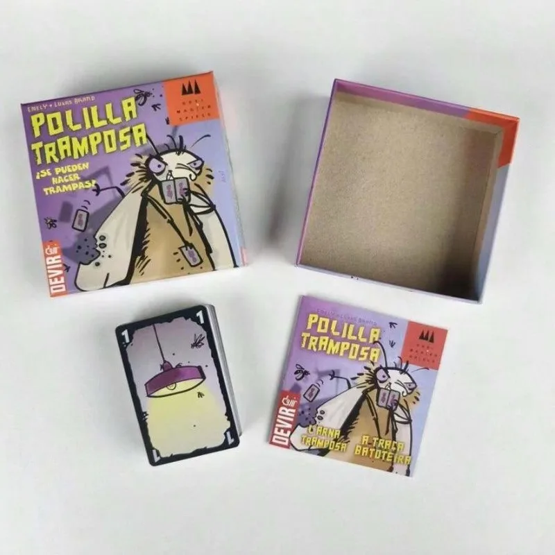 Cross-border Explosions Thickened Hard Box Version of POLILLA TRAMPOSA Spanish Cheating Moth Is A German Cockroach Board Game.