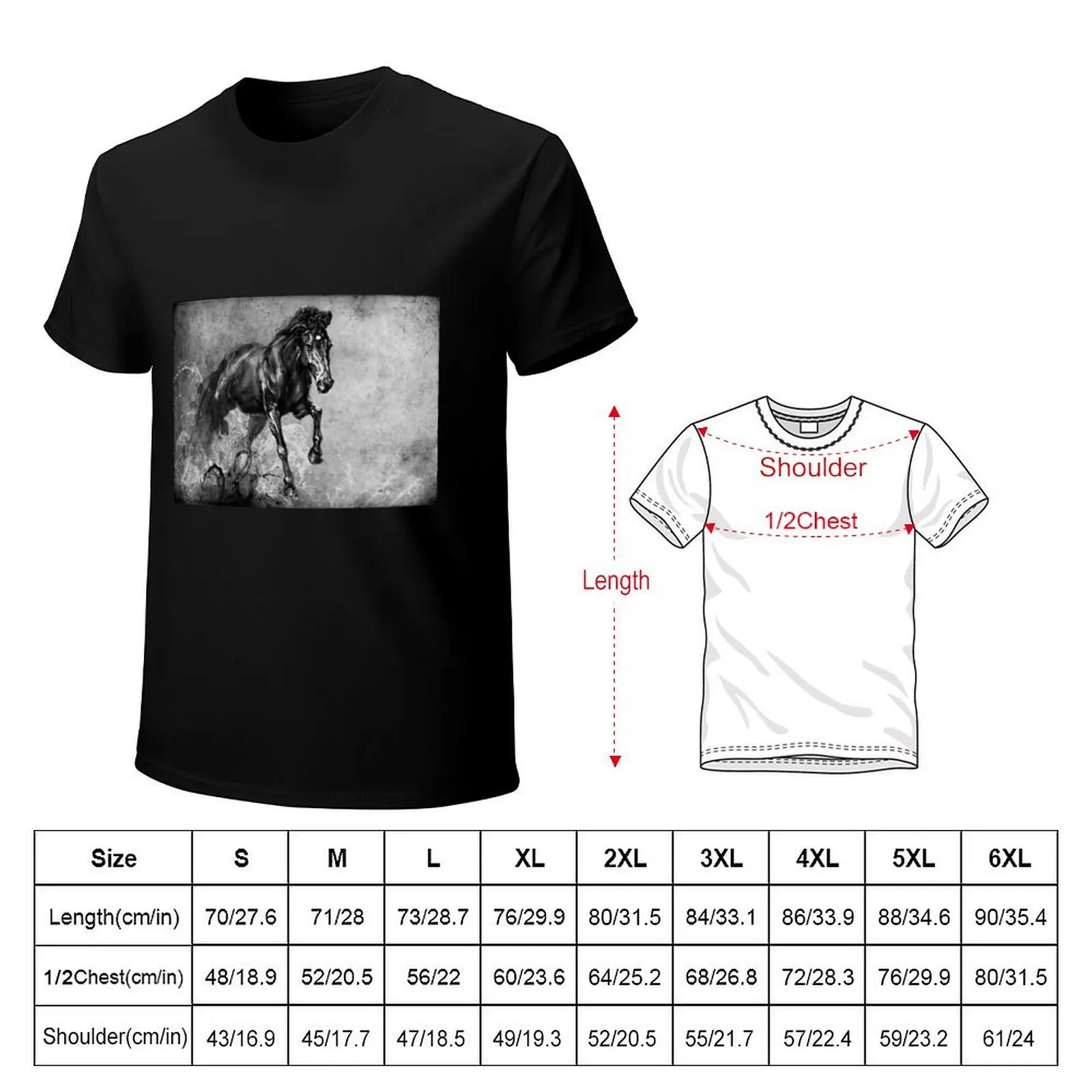 Stallion T-Shirt cotton t shirts man 100% T-Shirt