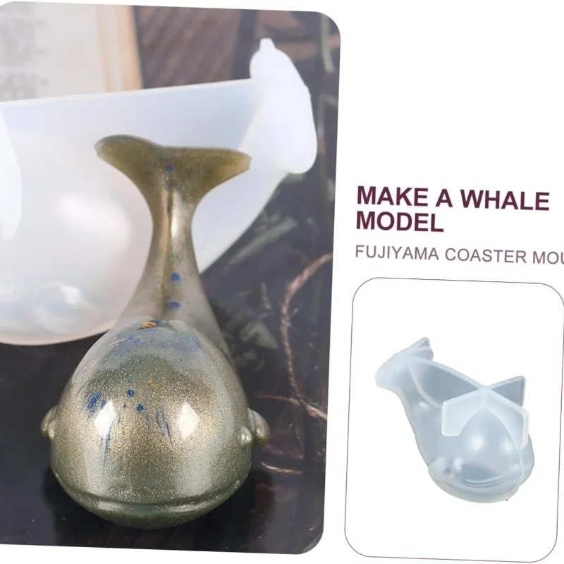 3D Whale Ornament Silicone Mold DIY Gypsum Aromatherapy Desktop Decoration Table Cake Baking Epoxy Resin Mold Home Accessories