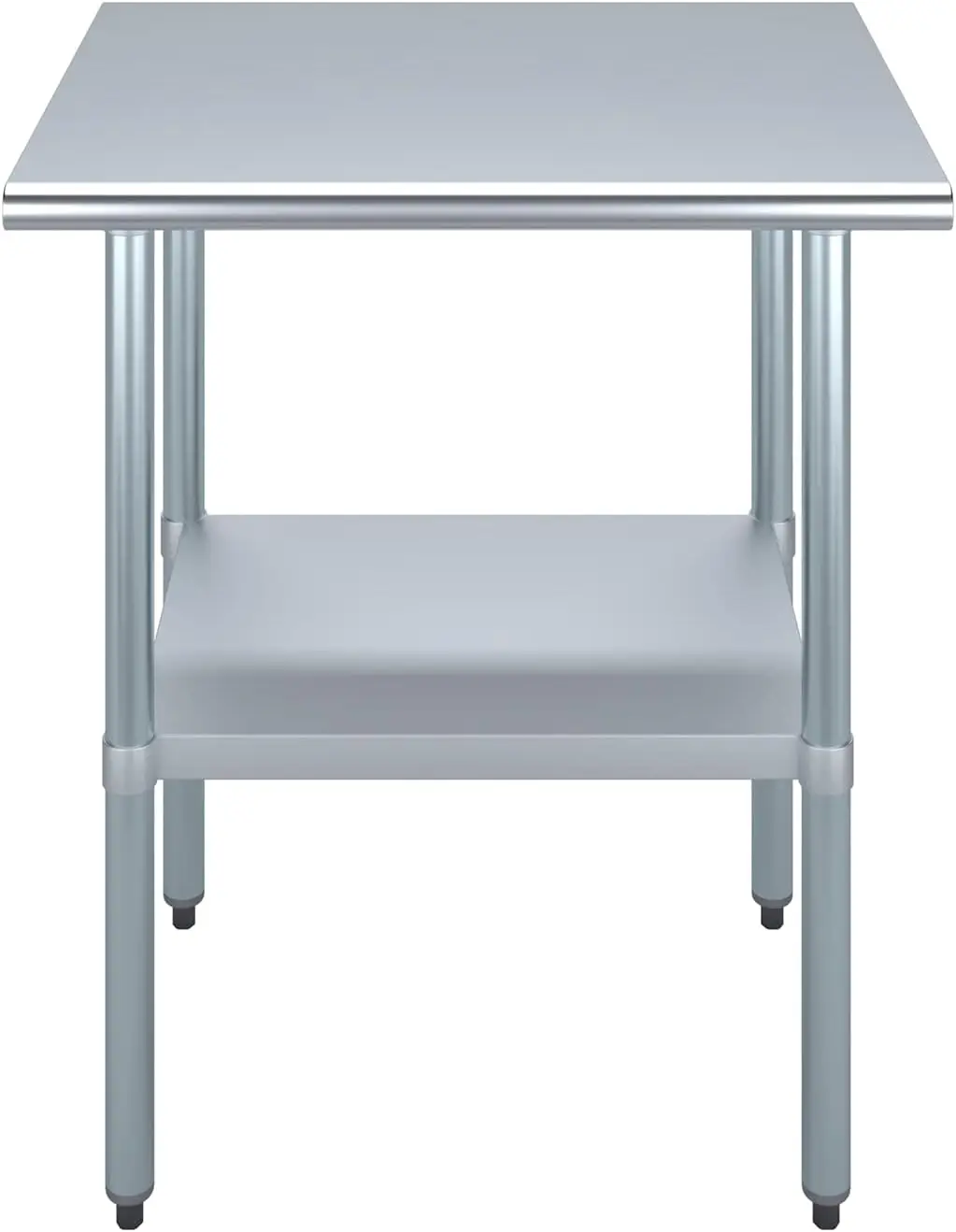 Table de travail en acier inoxydable, table utilitaire en métal, table en acier inoxydable, 30 po de long x 24 po de profondeur