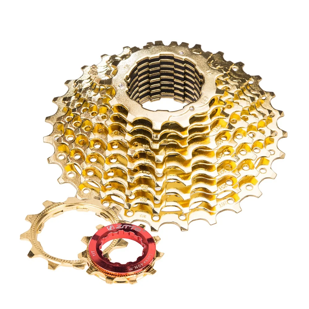 

Road Bicycle Parts 11 Speed 11-28T Sprocket Gold Color Freewheel Road Bike Bicycle Cassette K7 Sprockets