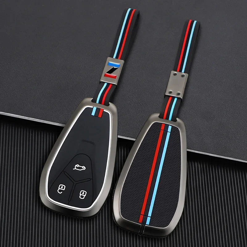 3Buttons Zinc Alloy Car Remote Key Case Cover Protective Fob For Skyworth EV6 Skywell ET5 HT-i HTI Imperium SEV Elaris Beo Phev
