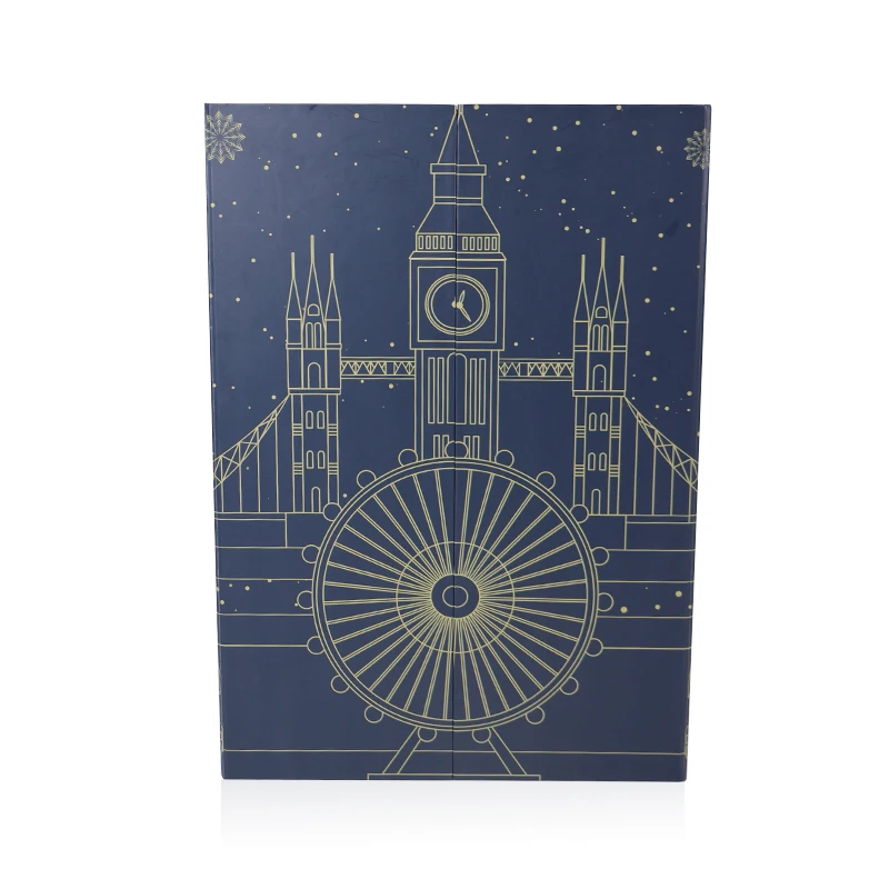Customization.Wholesale 24 Day Cardboard Advent Calendar Box Personalized Customization Double Door Advent Calendar Boxes