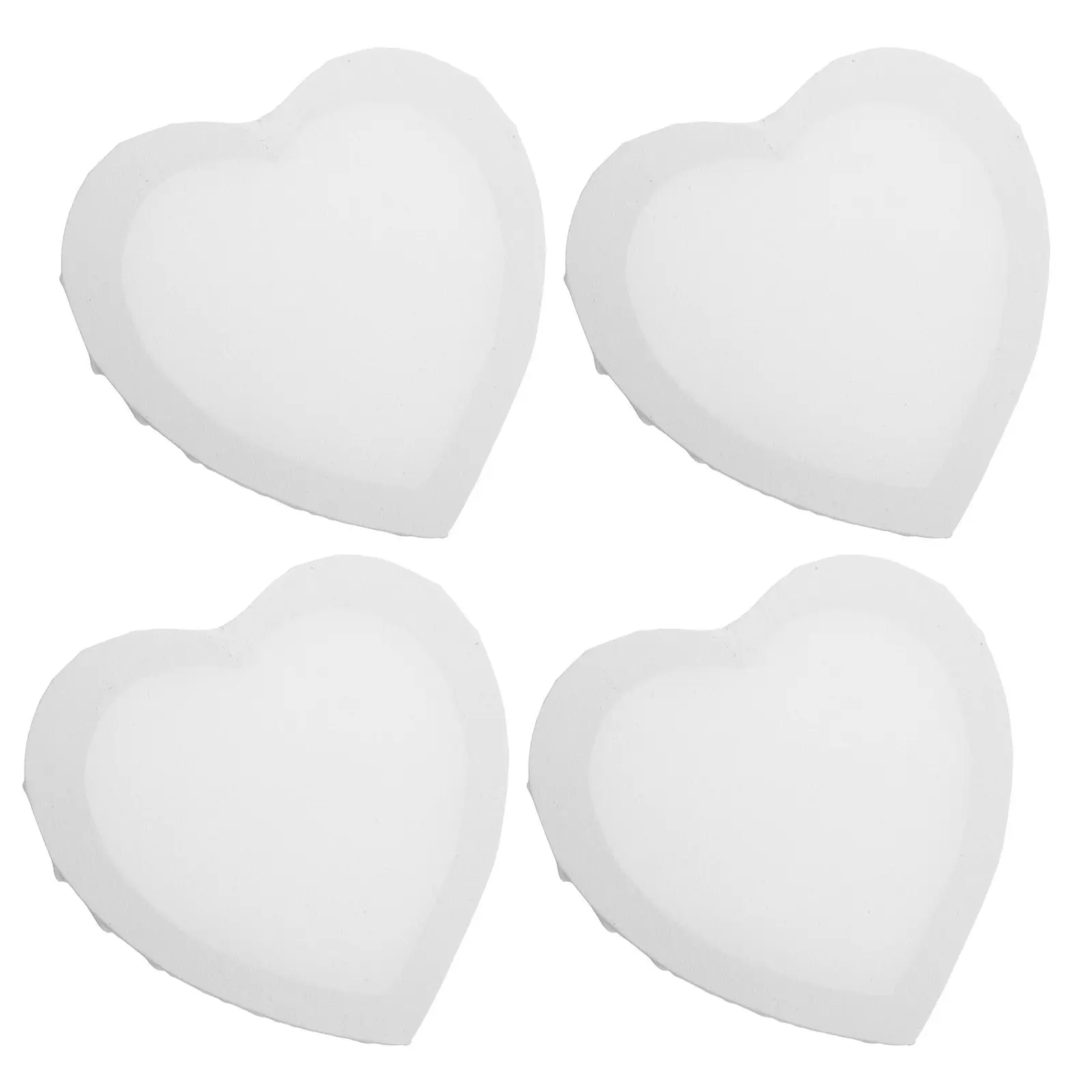 4Pcs Heart Shaped Cotton Painting Canvas Panel Stretched Blank Art Board Oil Acrylic Watercolor Painting Supplies Wood Frame