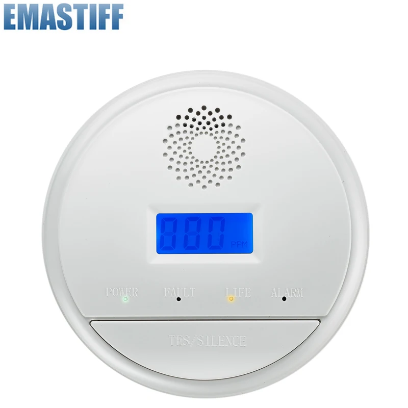 LCD CO Sensor Work Alone Built In 85dB Siren Sound Independent Carbon Monoxide Poisoning Warning Alarm Detector