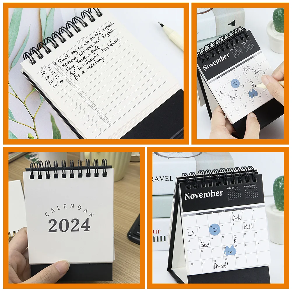 

Minimalist Desktop Calendar Bright Simple Design Office Home Decor Standing Desk Organizer Mini Month Calendar Table Decor