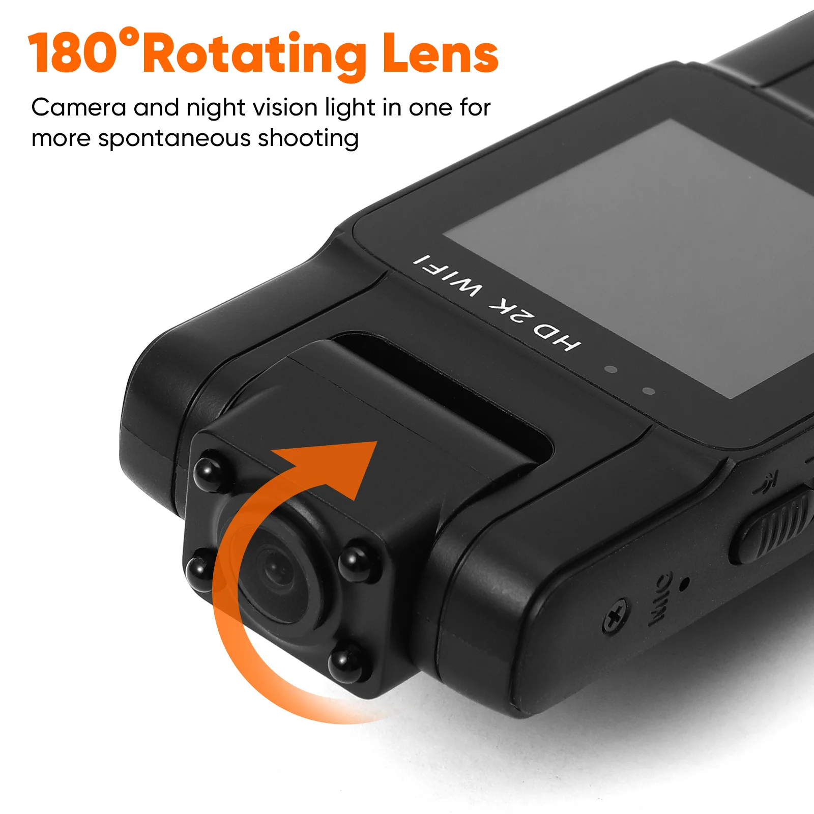 

Video Recorder Body Worn Camera Back Clip High-Definition Rotatable Lens Night Vision Wireless Outdoor Motion Camera