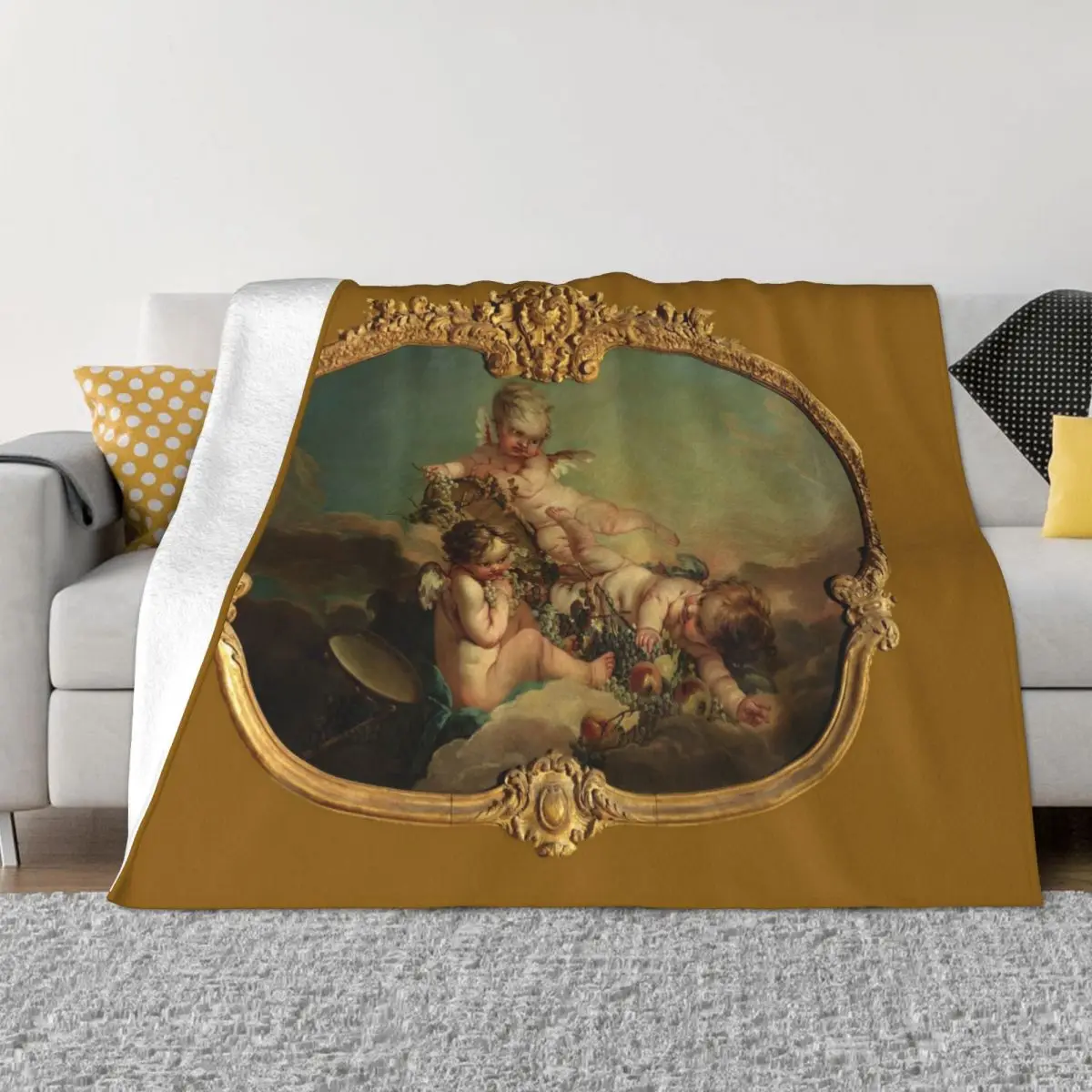 Europe Renaissance Flannel Throw Blanket Francois Boucher Romantic Roman Blankets for Bedding Bedroom Super Warm Quilt
