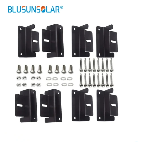 Soportes de Panel Solar fotovoltaico de aluminio, 4 piezas, 8 piezas, estilo Z, juegos de soportes de montaje para techo de barco RV, fuera de la red
