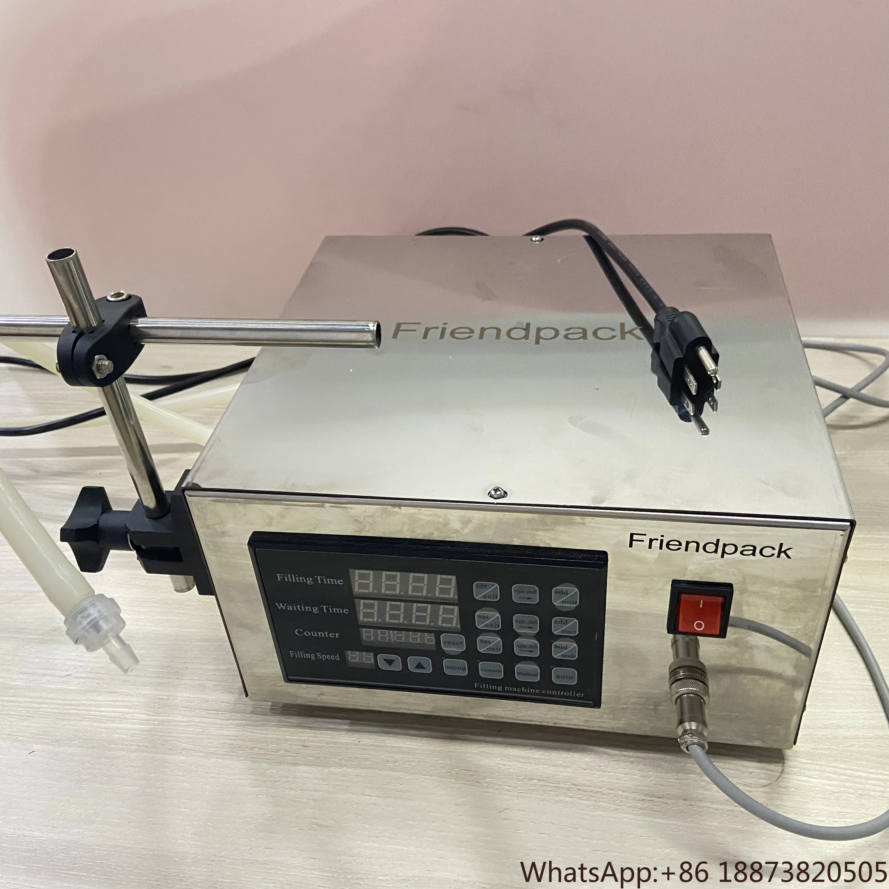 

Friendpack Brand Digital Control Liquid Filling Machine Small Portable Electric Liquid Water Filling Machine