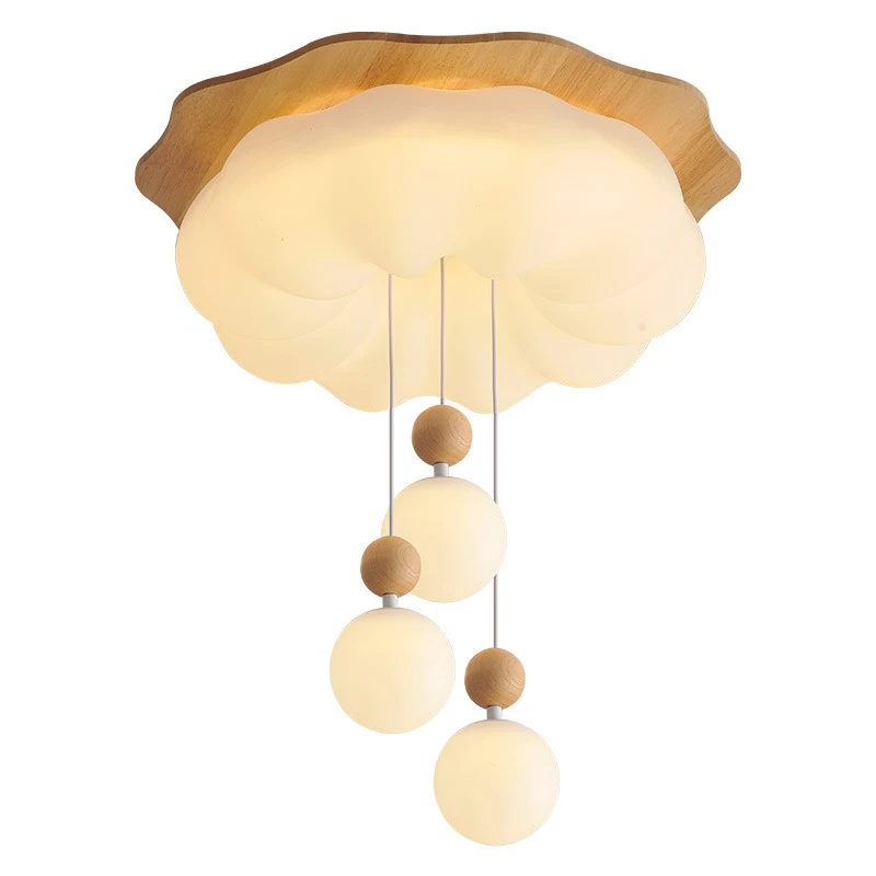 

French medieval master bedroom lamp eye protection solid wood wabi sandy wind creative lamp