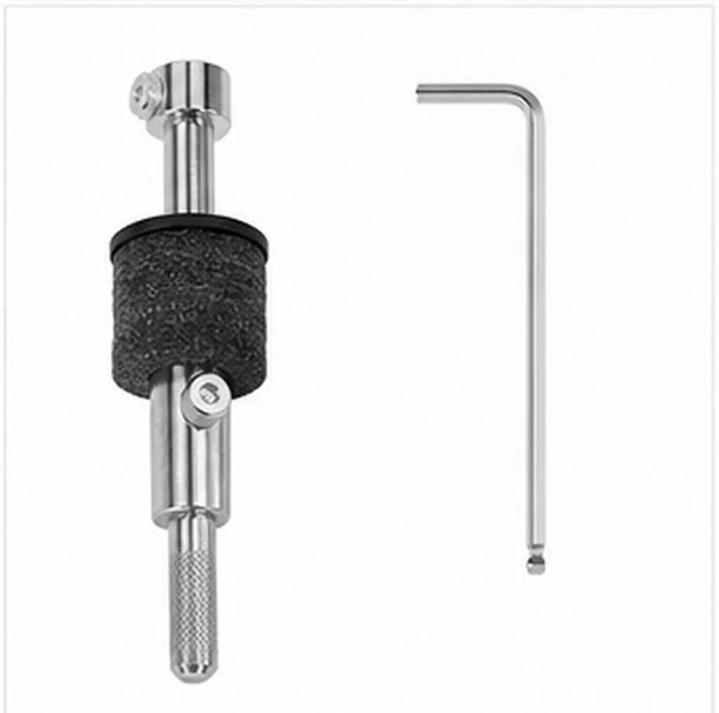 Threaded Cymbal Stacker Attachment for Drum Kit - Compact Universal Clamp Mount for Cymbals Cowbells - Adjustable Percussion