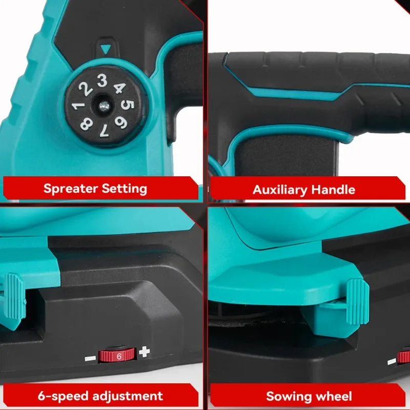 متعددة السرعة الأسمدة الكهربائية مفرشة لاسلكية متعددة زاوية قابل للتعديل آلة البذر أدوات كهربائية للحديقة متعددة الوظائف #4