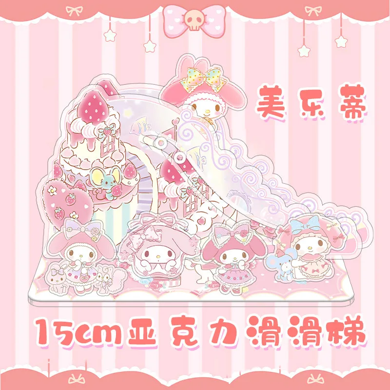 Cute Sanrio Anime Acrylic Slide Kuromi MyMelody Era Youth Group Acrylic Standing Card Decoration - Image 2