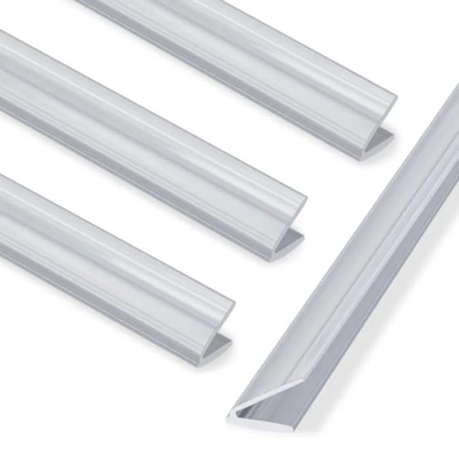 

4 Pack 48 Inch Clear V Shaped Shower Door Seal Side Strip Universal Fit for Framed and Frameless Glass Doors Waterproof Vinyl J