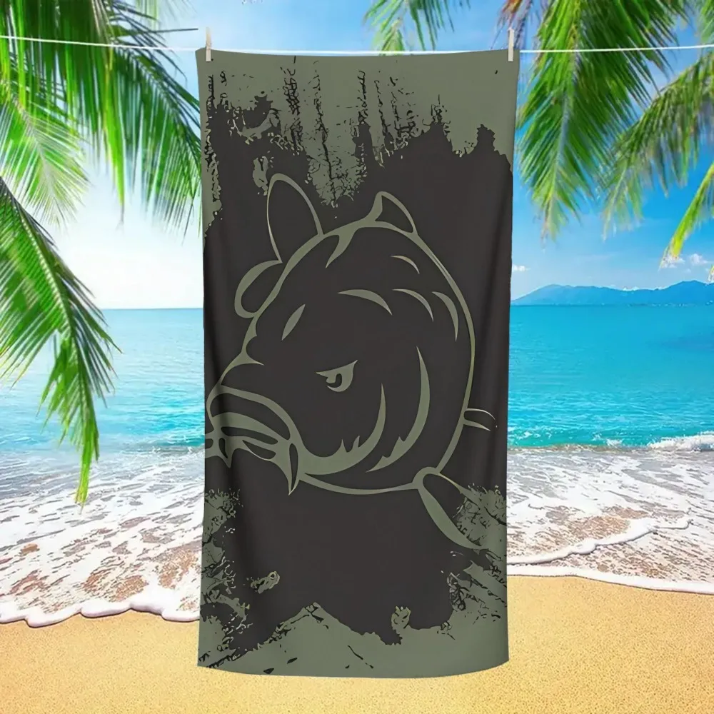 Eye-catching Marine Sea Turtle Jellyfish Starfish Bubble Pattern Lightweight Sand Resistant Travel Beach Towel