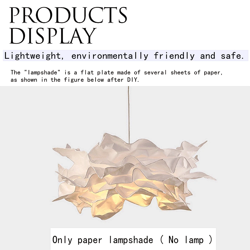 42 سنتيمتر الفن سحابة غطاء مصباح زهرة ضوء الظل عاكس الضوء السقف الديكور الثريا قلادة لغرفة المعيشة غرفة نوم بار استخدام