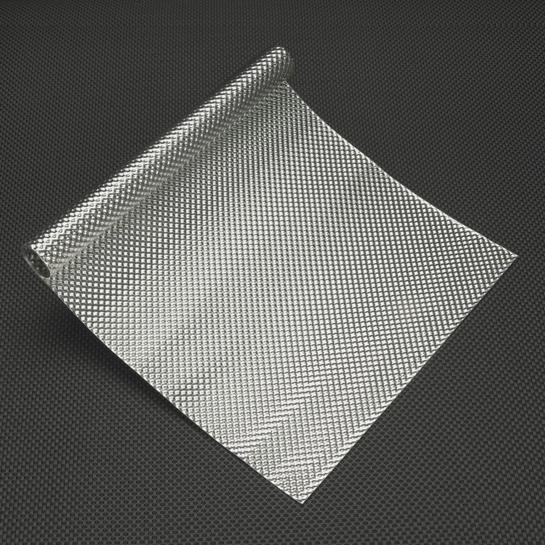 Universal Aluminum Heat Shield for Exhaust Muffler Pipe Firewall Fuel Tank Floor Pan 3D Embossed Automotive Heat Barrier Shield