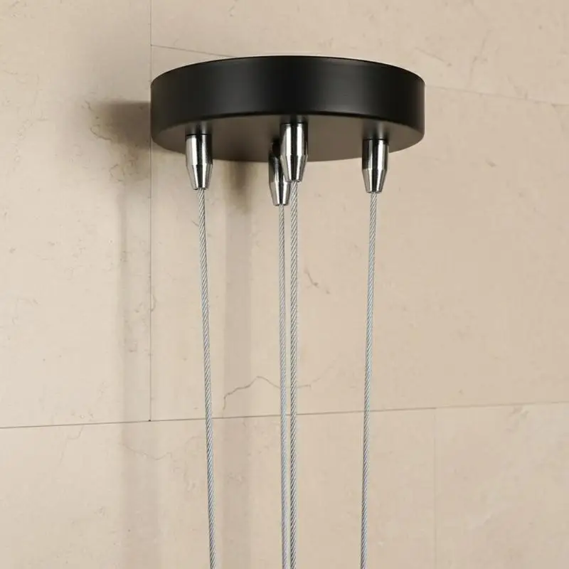Ceiling Rose with Steel Wire Lamp Base Easy to Assemble Load-bearing Ceiling Canopy for DIY Lighting Fixture Setup