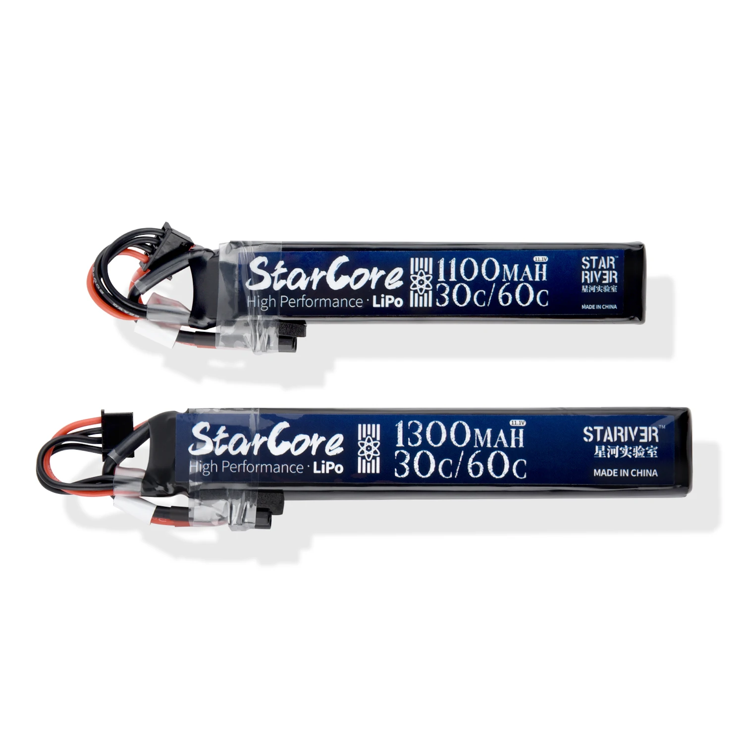 

Star Core series polymer lithium batteries with a rated 30C peak value of 60C are recommended to be equipped with a brush motor