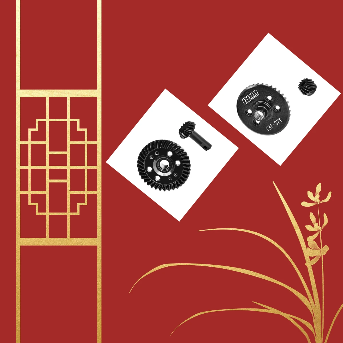 

GPM 20Cr Steel Spiral-Cut Front/Rear Diffs Gear 13T/37T TRAXXAS 1/10 Slash XO-01 64077-3 Jato 90386-4