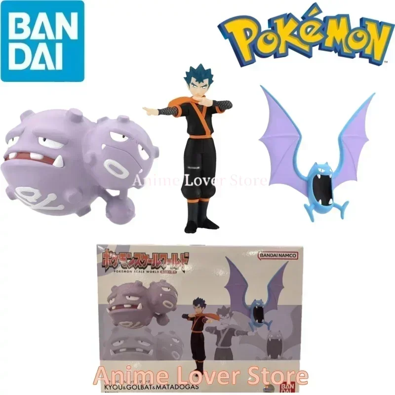 Bandai escala original mundo pokemon kanto região koga golbat pesando anime figuras brinquedo para crianças presente modelo colecionável ornamentos