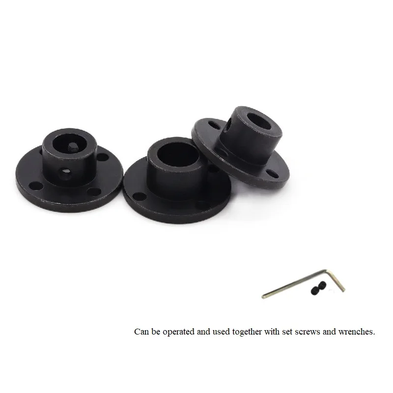 6mm 8mm 10mm 12mm Black Rigid Flange Coupling Iron Motor Guide Shaft Coupler Motor Connector Accessories Parts