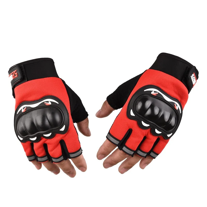 Gants de protection respirants pour sports de plein air, gants demi-doigt, coquille dure, vélo, moto, équitation