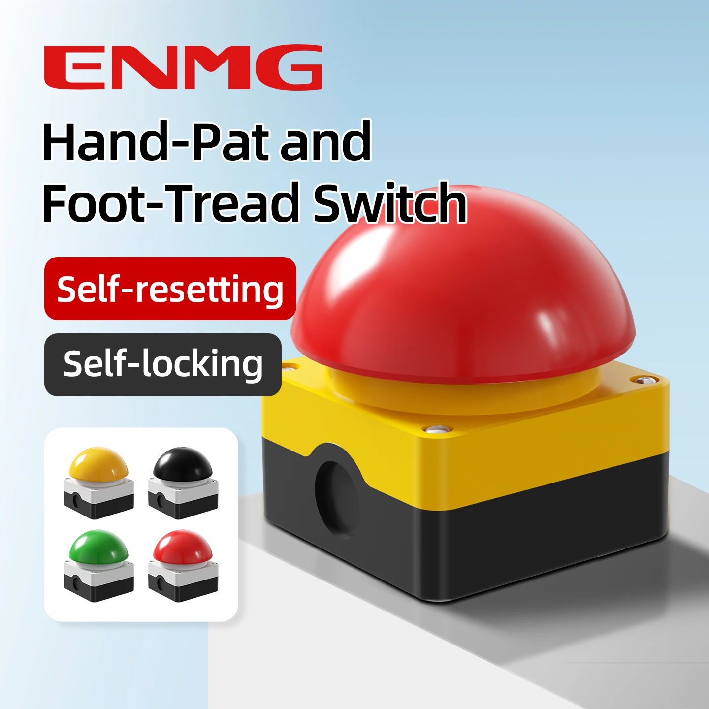 

ENMG Big Mushroom Head Hand Tap Switch EFAK Ball Type Micro Foot Pedal Judge Tap Light Trigger Momentary Button Waterproof IP65.