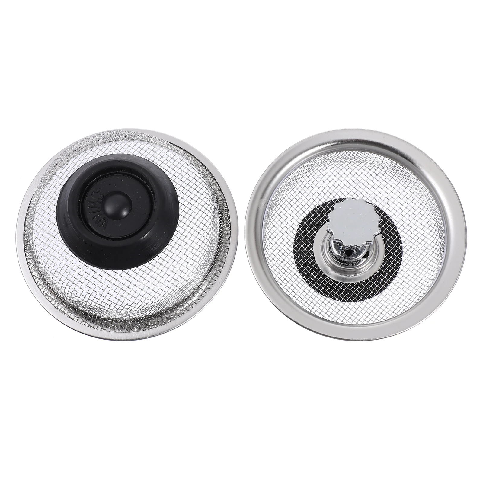 

2pcs Stainless Steel Drain Filter Kitchen Waste Catcher Fine Mesh Corrosion Resistant With Handle For Easy Residue Removal