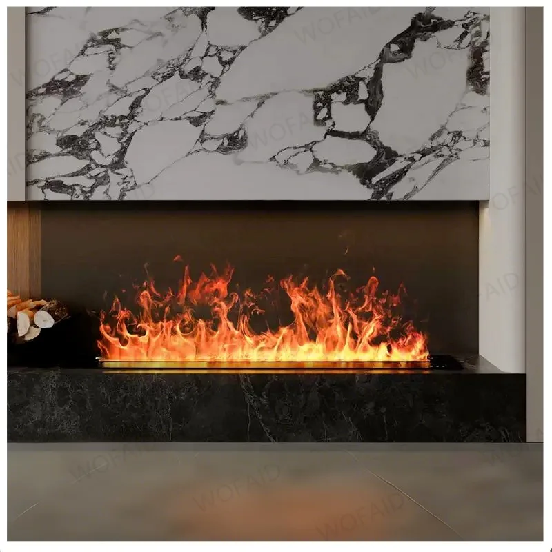Water Vapor Fireplace with  Electronic + Bluetooth 5-years warranty ,Fireplaces with App Smart Remote Control,Touch Panel Stoves