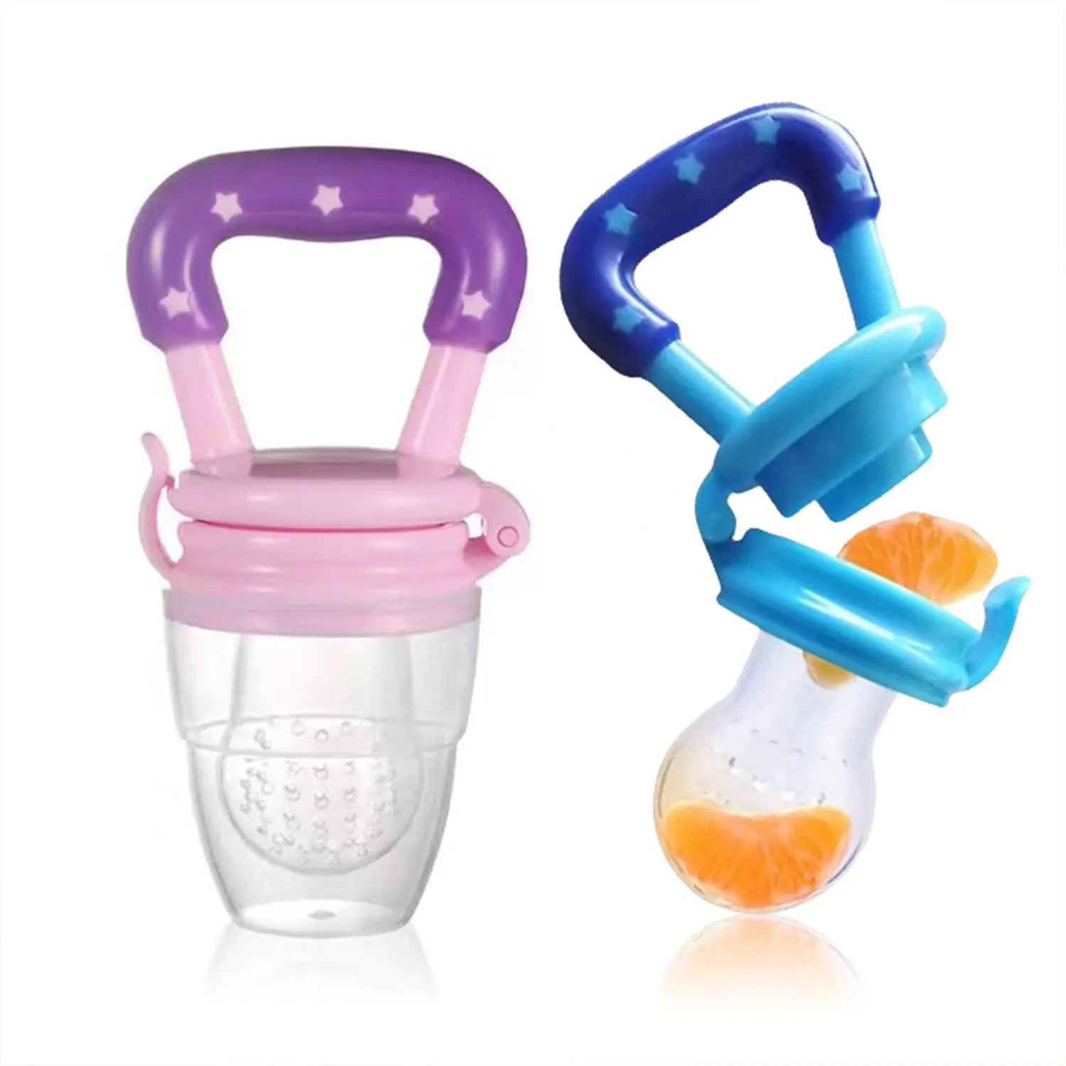 Baby fruit food silicone bite bag, baby feeding supplement grinder, anti-choking, with dust cover, clean without dead angle