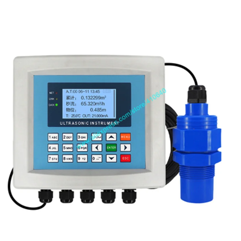 Trumsense With SD Card Data Export  2m 4 To 20ma Rs485 Ultrasound Open Canal Flowmeter AC220v DC 11-24v Direct Factory Supplying