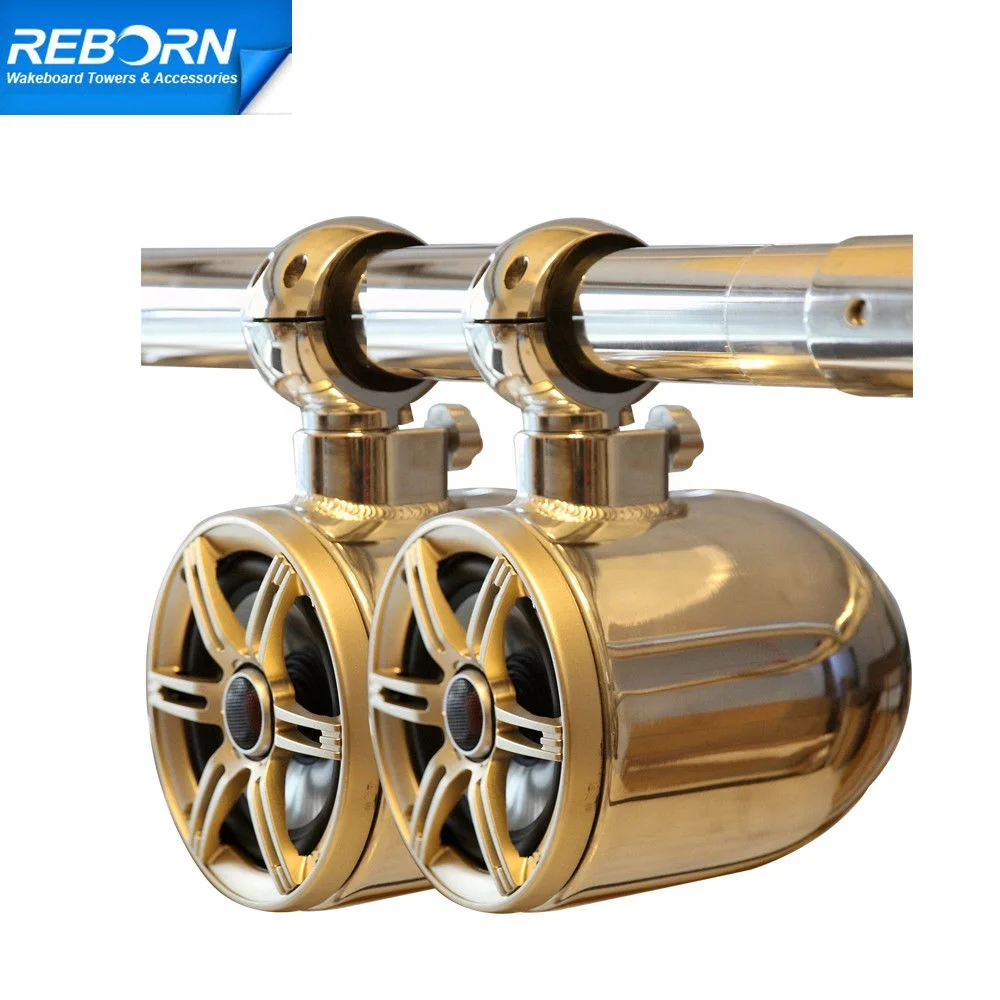 مكبر صوت برجي قابل للدوران مقاوم للماء وقابل للدوران من Reborn، مصقول في زوج 6 1/2 بوصة مكبر صوت بحري