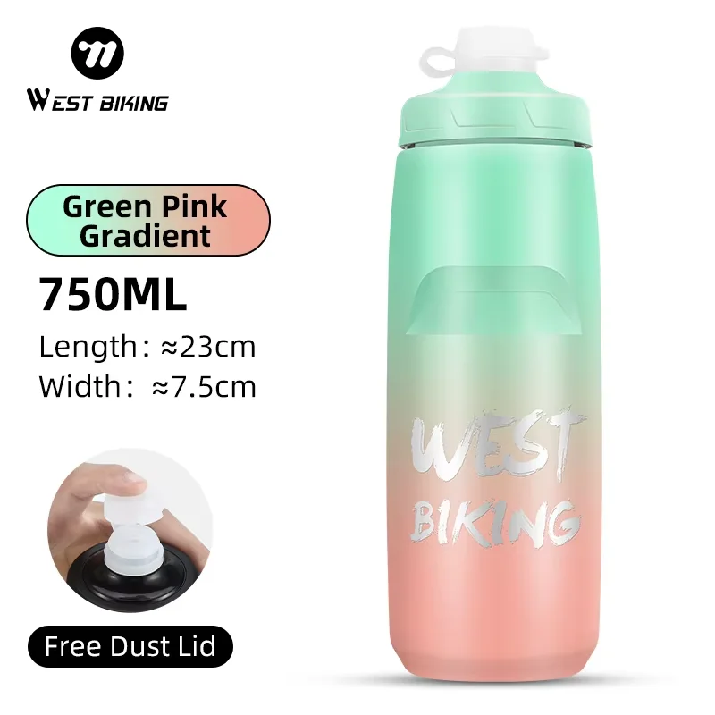 

WEST BIKING Portable Cycling Water Bottle 620/750ml Water Bottle Squeeze Mug Running Fitness Outdoor Sports Kettle Bicycle Cup