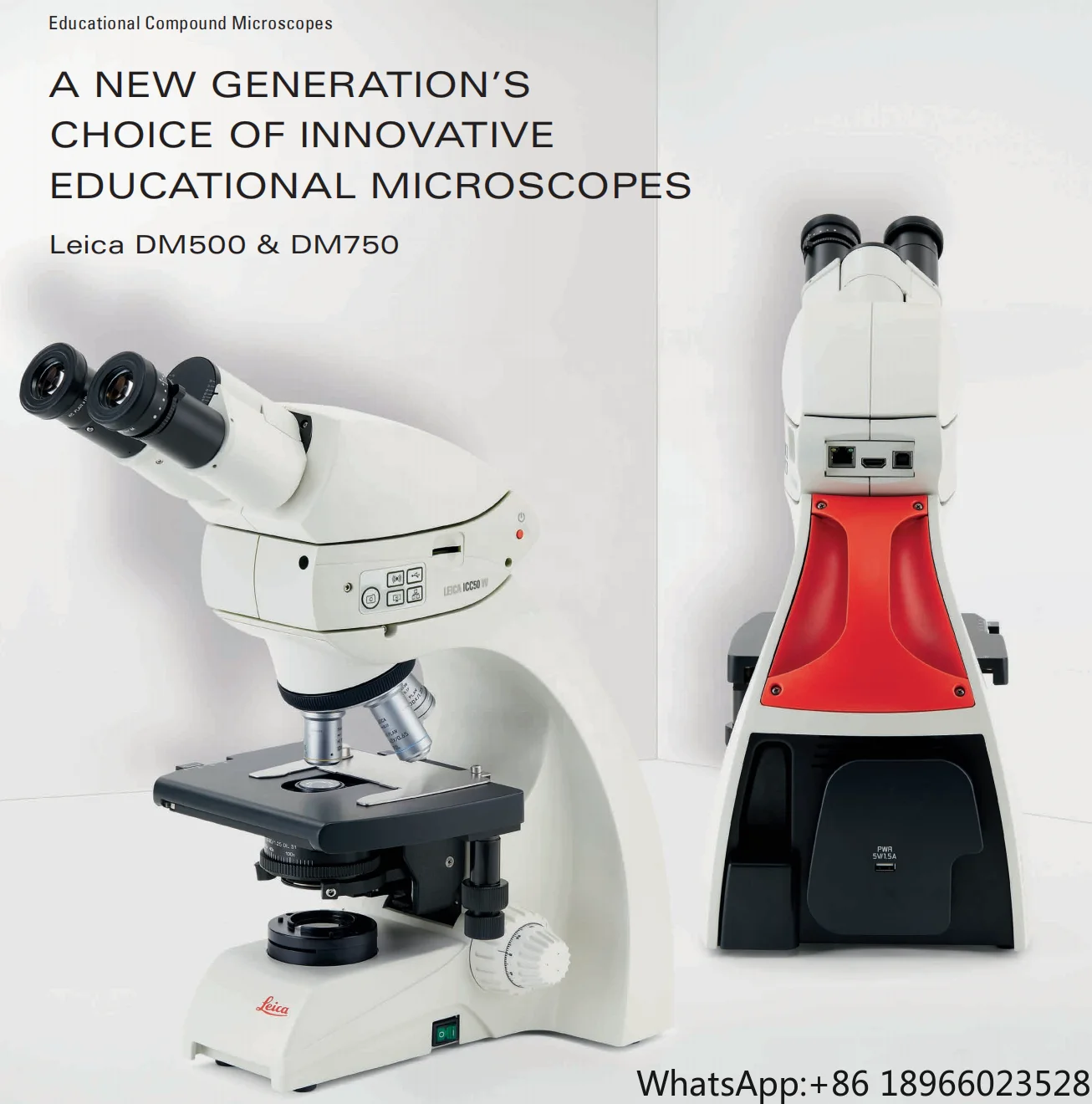 Leica DM500/750 Binocular Triocular Contrast Fluorescence Video Biological Microscope