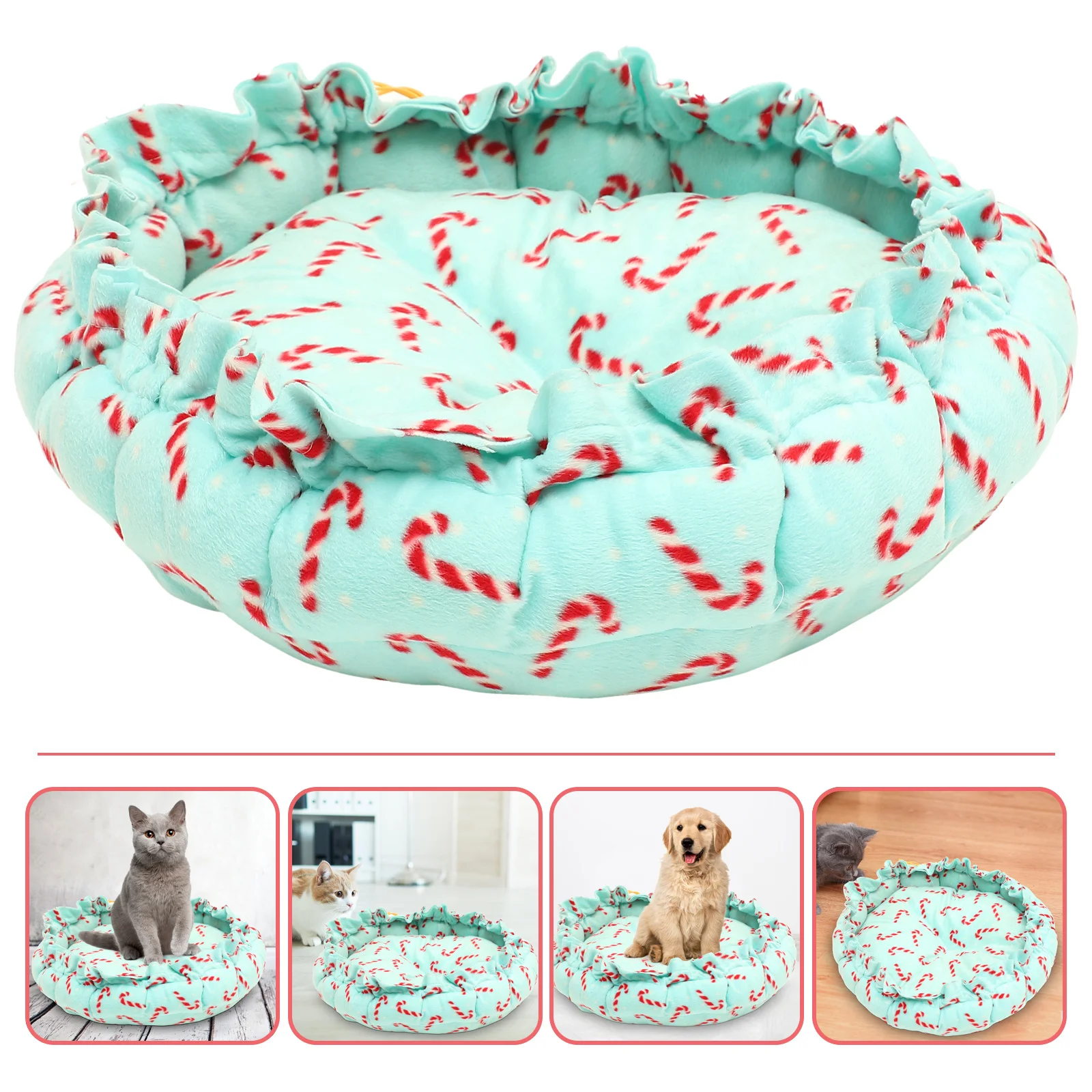 

Pet Dog Bed Cushion Small Pumpkin Shape Warm Winter Dog Pad Cat Mat Yellow Wear Resistant Waterproof Pet Cushion