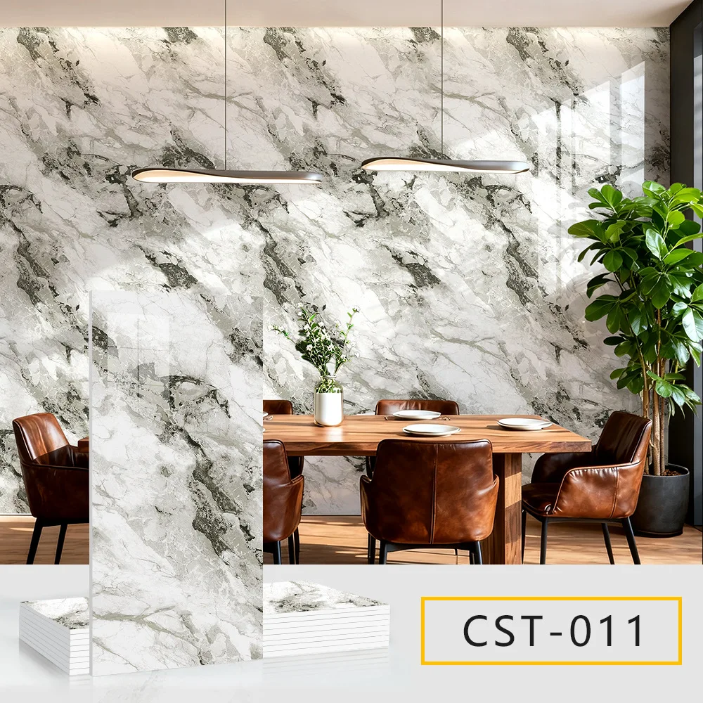 5pcs 30x60cm PVC Marble Wall Sticker Peel and Stick Waterproof Oil Resistant for Kitchen Stove Cover Young DIYers