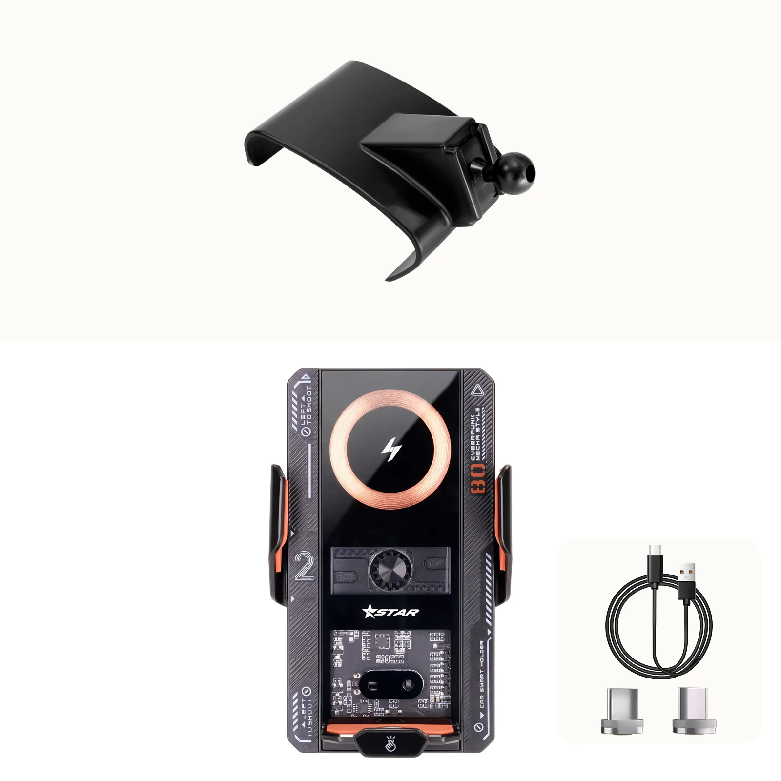 Für Leapmotor B10 2025 2026 Fahrzeugspezifische Handyhalterung Basis Smart Car Phone Mount 66W Ladefunktion Leapmotor Zubehör LHD RHD